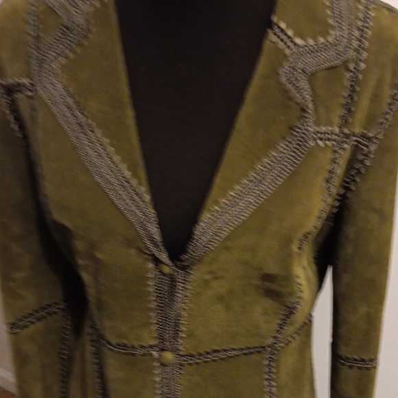 Vintage Leather Embroidered Jacket - Picture 8 of 10